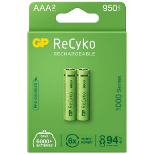 AKUMULATORKI R03 AAA GP RECYKO 2 SZT. BLISTER