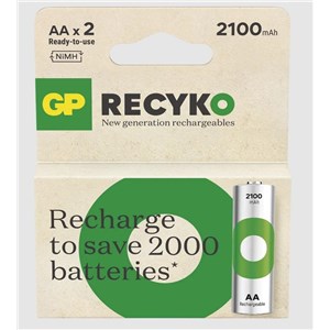 AKUMULATORKI R6 AA GP RECYKO 2 SZT 2100 mAh