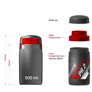 BIDON - TOOLBOX RACEONE PR2 ROAD 0,5 L SZARY