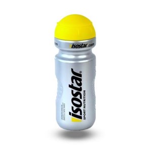 BIDON ISOSTAR 650ml SREBRNO-CZARNY Z ŻÓŁTĄ PRZYKR.