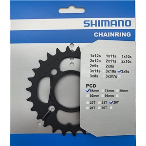 TARCZA DO KORBY SHIMANO 26T FC-M431-8 CZARNA