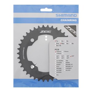 TARCZA DO KORBY SHIMANO 38T M640 CZARNA 1X10
