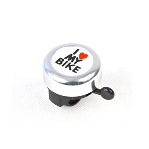 DZWONEK I LOVE MY BIKE SREBRNY D: 49mm
