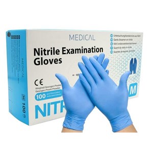 RĘKAWICZKI NITRYLOWE S 100SZT NIEBIESKIE