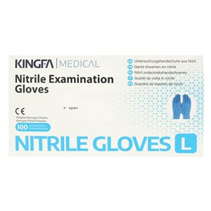 RĘKAWICZKI NITRYLOWE XL 100SZT NIEBIESKIE