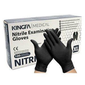RĘKAWICZKI NITRYLOWE XL 100SZT CZARNE