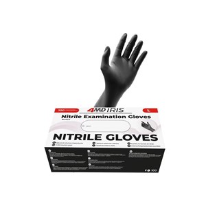 RĘKAWICZKI NITRYLOWE XL 100SZT CZARNE 4MD IRIS