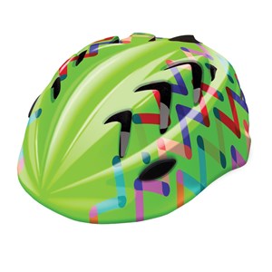 KASK B-SKIN "XS" KIDY PRO ZIGZAG 44-48CM ZIELONY