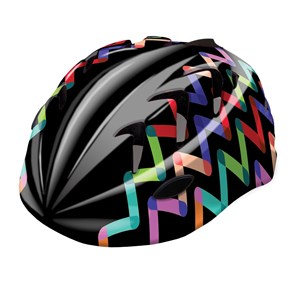 KASK B-SKIN "XS" KIDY PRO ZIGZAG 44-48CM CZARNY