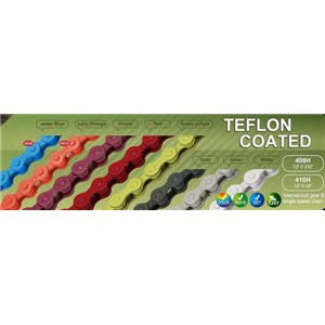 ŁAŃCUCH 1 RZ TAYA 410H 112 OG. BIAŁY TEFLON