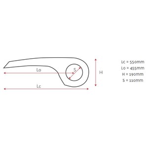 OSŁONA ŁAŃCUCHA 38Z CZARNA 110 FI 35 Z UCHWYTEM