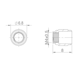 KOŃCÓWKI DO PRZEWODU HYDRAULICZNEGO SRAM