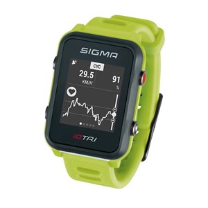PULSOMETR Z GPS SIGMA ID.TRI LIMONKOWY 24270 SET