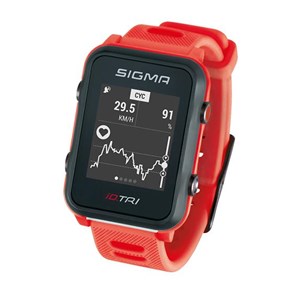PULSOMETR Z GPS SIGMA ID.TRI CZERWONY 24280 SET