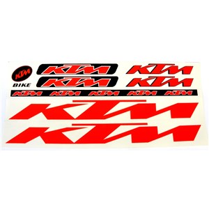 NAKLEJKA KTM CZERWONY 5 SZT= KPL