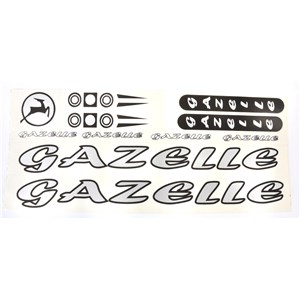 NAKLEJKA GAZELLE SREBRNA 5 szt. = kpl.