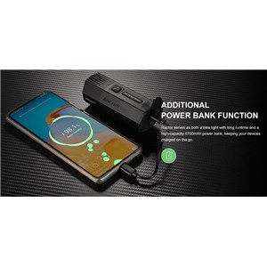 .LAMPA PRZÓD GACIRON RAPTOR 1800 LUM USB 6700 MAH