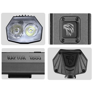 .LAMPA PRZÓD GACIRON RAPTOR 1800 LUM USB 6700 MAH