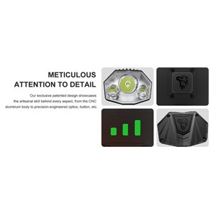 LAMPA PRZÓD GACIRON RAPTOR 3000 LUM USB 10000 MAH
