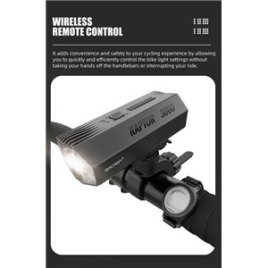 LAMPA PRZÓD GACIRON RAPTOR 3000 LUM USB 10000 MAH