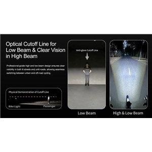 LAMPA PRZÓD GACIRON CETUS-1700 LUM CZARNO-BIAŁA - zdjęcie 4