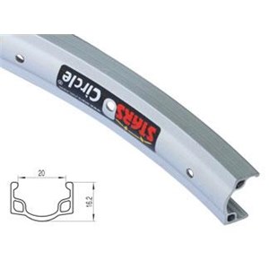 OBRĘCZ 20" ZWYKŁA ALU 28-OTW