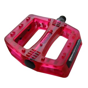 PEDAŁY WELLGO B107 RED TRANSPARENT BMX