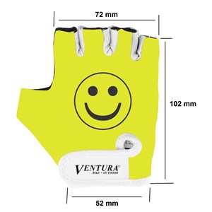 RĘKAWICZKI DZIECIĘCE VENTURA S NEON ŻÓŁTE USMIECH